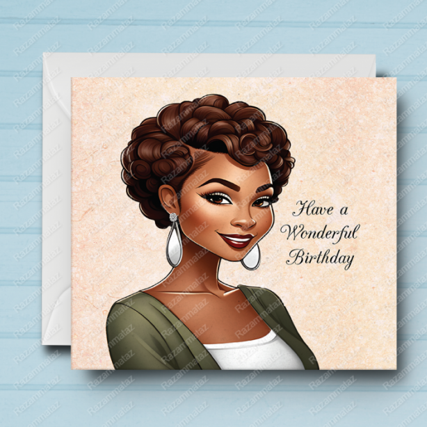 Black Woman Birthday Card G2